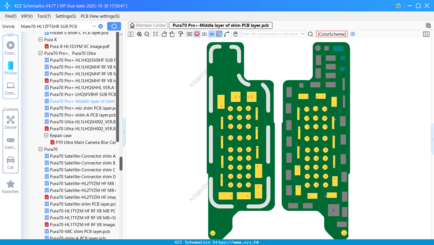 Huawei Pura70 Pro+-Middle Layer Of Shim PCB Layer